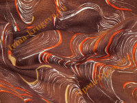 Ткань плательная коричневая с волнами шир.100см п/э100%