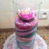Декоративная ваза с цветным песком 30см