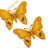 Термоаппликация "Бабочка оранжевая" 6х7,5см 2шт (обычная)
