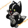 Термоаппликация "Котёнок чёрно-белый" 3,5х5см