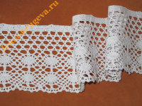 Кружево хлопковое плетеное Х10-02 (шир.10 см)(1метр)         
