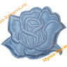 Термоаппликация "Роза голубая" 7х8,5см