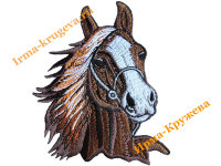 Термоаппликация "Лошадь коричневая" 9х10см
