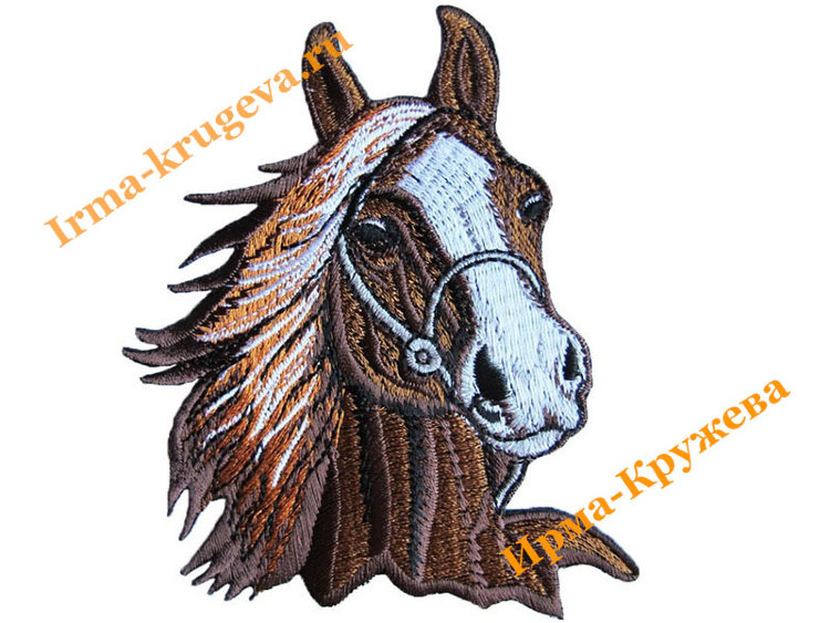 Термоаппликация "Лошадь коричневая" 9х10см