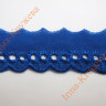 Кружево шитьё хлопковое шир.2,5см синее (13,5 м) 