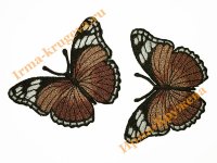 Термоаппликация "Бабочка коричневая" 5х7,5см 2шт (пёстрая)