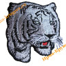 Термоаппликация "Тигр серый" 8х9см 