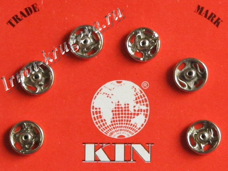 Кнопки №00 металл. серые 5 мм Koh-i-noor 6 шт  