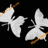 Термоаппликация "Бабочка белая" 5,5х8см 2шт (махаон)