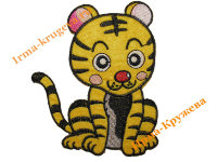 Термоаппликация "Желтый тигр" 10,5х13см
