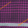 Ткань пальтовая шерстяная чёрно-фиолетовая шир.154см (гусиные лапки)