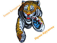 Термоаппликация "Тигр с лапами" 8х11см