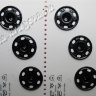 Кнопки №5 металл. чёрные 13 мм Koh-i-noor 6 шт 