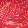 Ткань плательная красная с чёрно-белыми полосками шир.112см 100%п/э