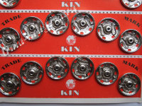 Кнопки №6 металл. белые 15 мм Koh-i-noor 6 шт 