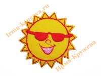 Термоаппликация "Солнышко в очках" 5,7х5,7см