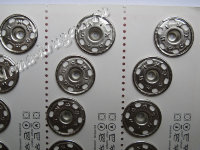Кнопки №7 металл. белые 18 мм Koh-i-noor 6 шт 