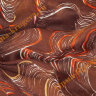 Ткань плательная коричневая с волнами шир.100см п/э100%