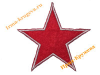 Термоаппликация "Звезда красная" 8х8см
