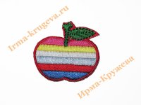 Термоаппликация "Разноцветное яблоко" 4,5х5см   