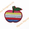 Термоаппликация "Разноцветное яблоко" 4,5х5см   