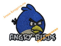 Термоаппликация "Angry Birds темно-синяя" 5,5х7см