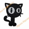 Термоаппликация "Кошка черная" 8х10см