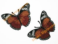 Термоаппликация "Бабочка темно-оранжевая" 5х7,5см 2шт (пёстрая)