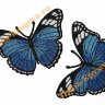 Термоаппликация "Бабочка светло-синяя" 5х7,5см 2шт (пёстрая) 