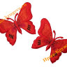 Термоаппликация "Бабочка красная" 5,5х7,5см 2шт (обычная) 