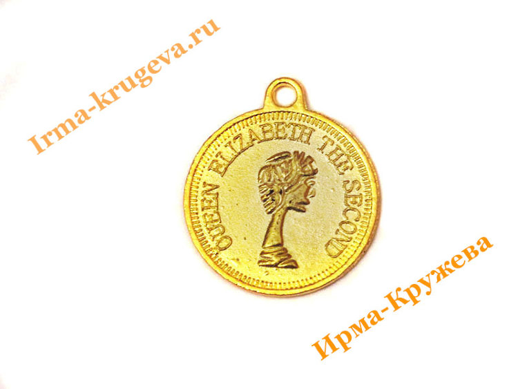 Монета 17мм золото