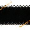 Лента бархатная черная с обвязанными краями 45мм (16,5 см)