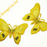 Термоаппликация "Бабочка лимонная" 6х7,5см 2шт (обычная)