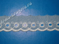 Кружево шитьё хлопковое шир.2,5см белое (13,5 м) "солнышко" 