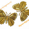 Термоаппликация "Бабочка горчичная" 5,5х7см 2шт (полосатая)